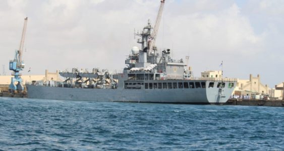 Handing over Food Aid to Sudan by INS Airavat decoding=