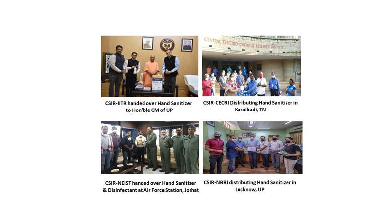 csir-delivers-immediate-relief-by-providing-hand-sanitizers-soaps-and-disinfectants-to-mitigate-covid-19