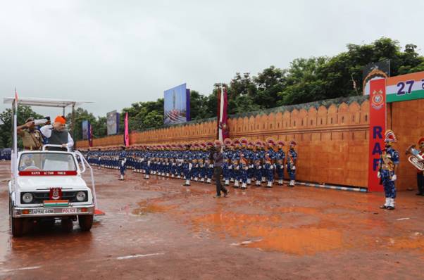 shri-amit-shah-presides-over-27th-anniversary-celebrations-of-the-rapid-action-force-of-the-crpf-and-awards-gallantry-medals