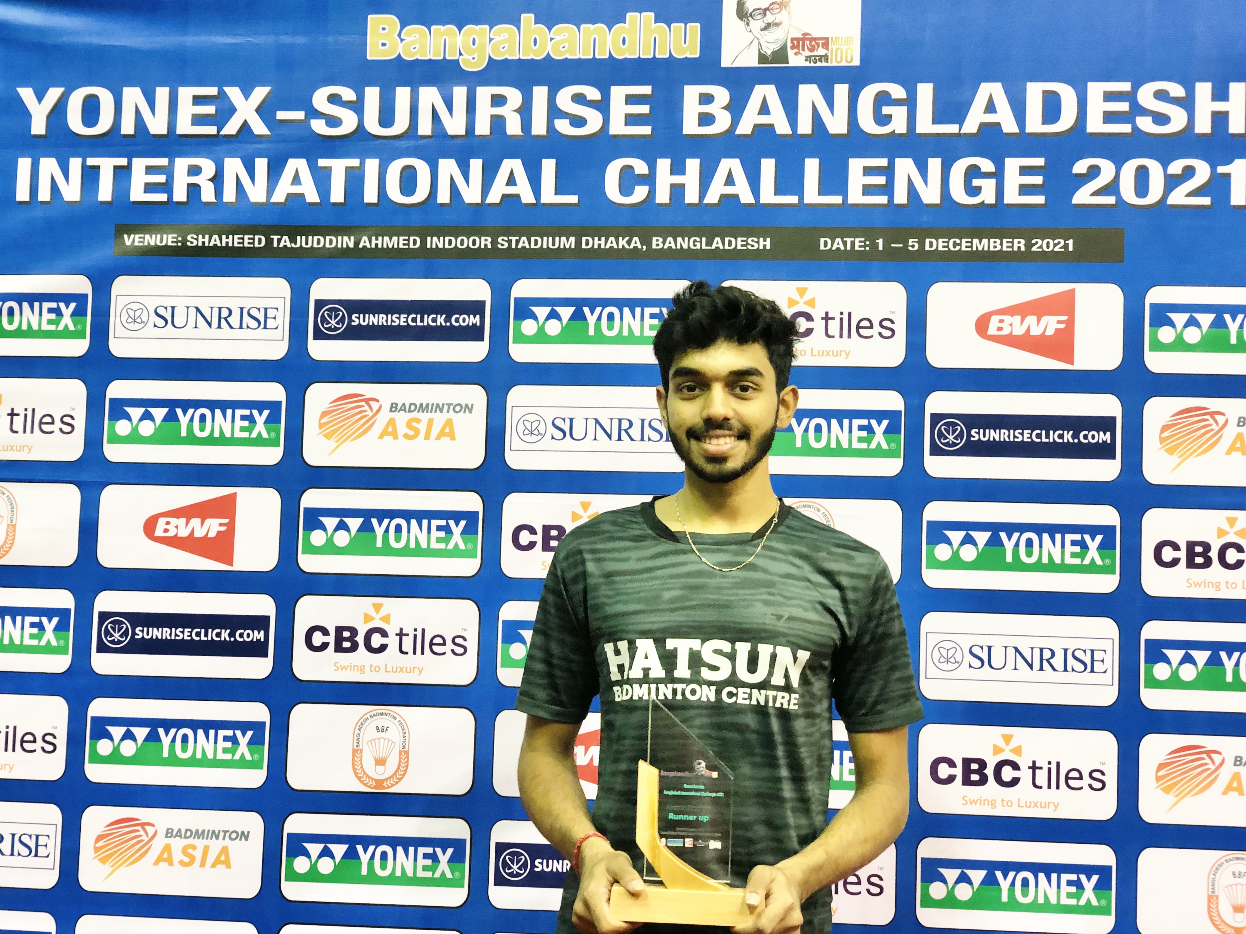 Rithvik Sanjeevi from Hatsun Badminton Centre finishes runner up in Yonex – Sunrise Bangladesh International Challenge 2021 decoding=