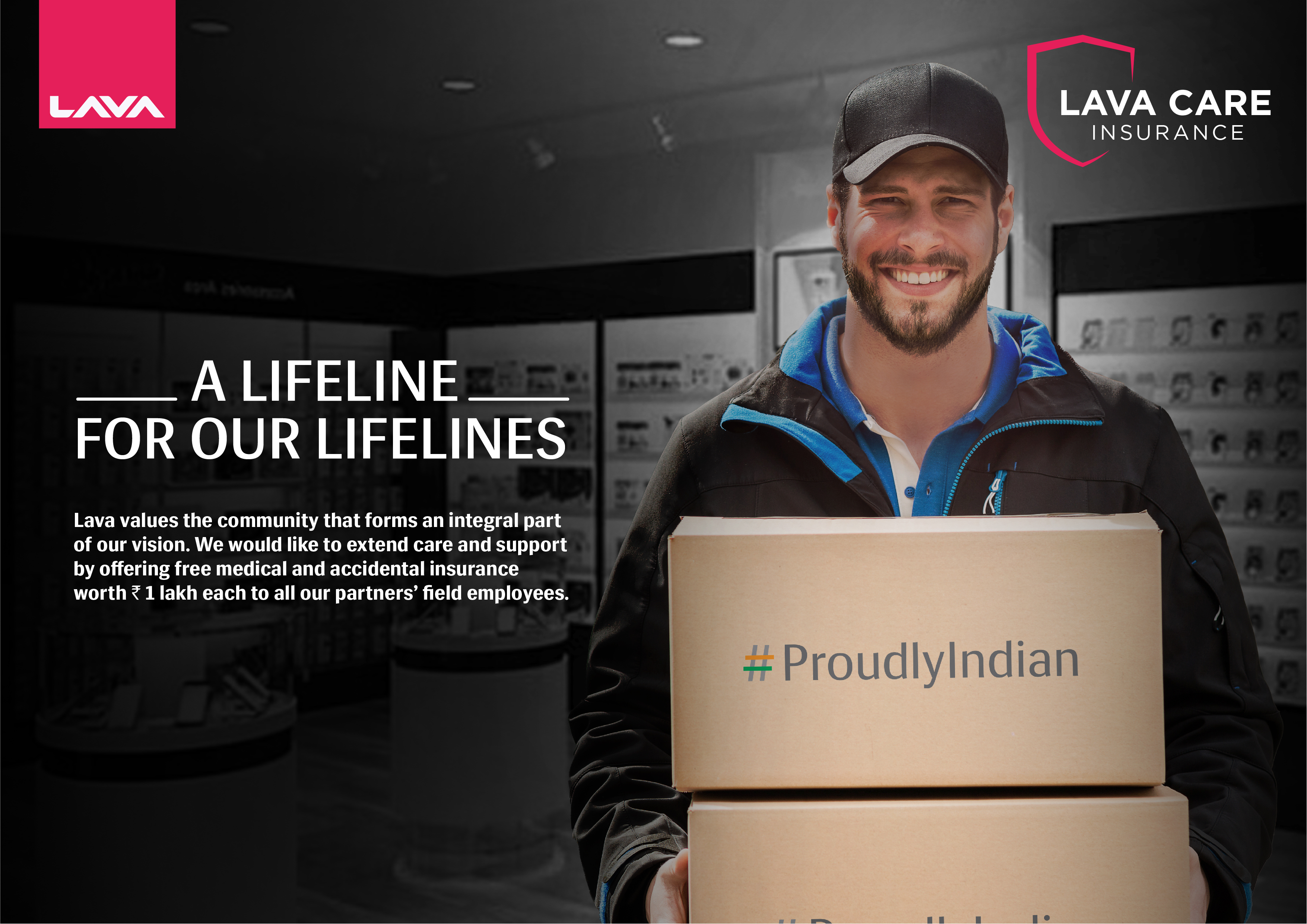 LAVA becomes the first mobile phone company to provide medical & accidental insurance cover to its partners’ field employees decoding=