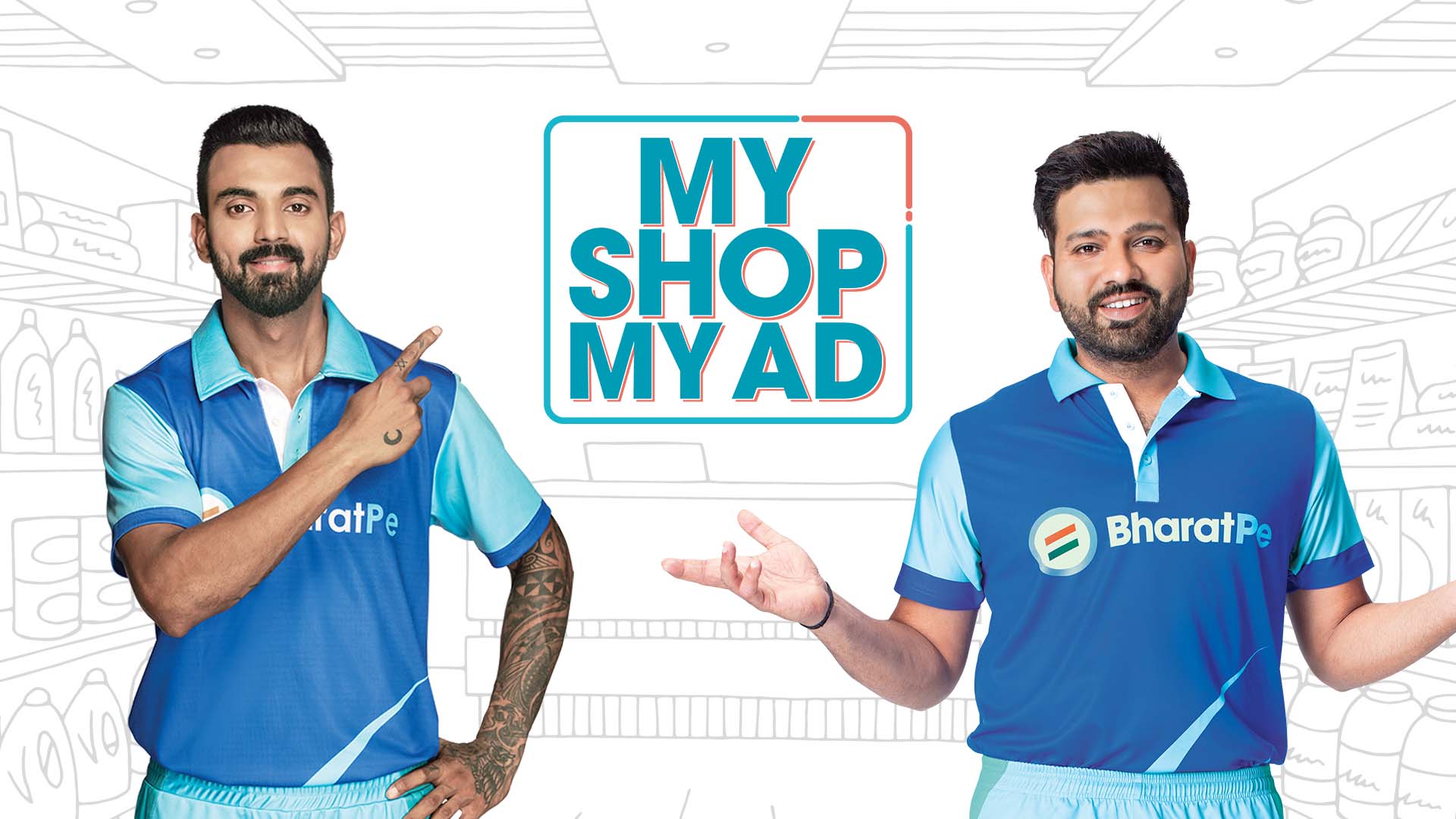 bharatpe-launches-my-shop-my-ad-campaign-for-its-merchant-partners-with-rohit-sharma-and-k-l-rahul