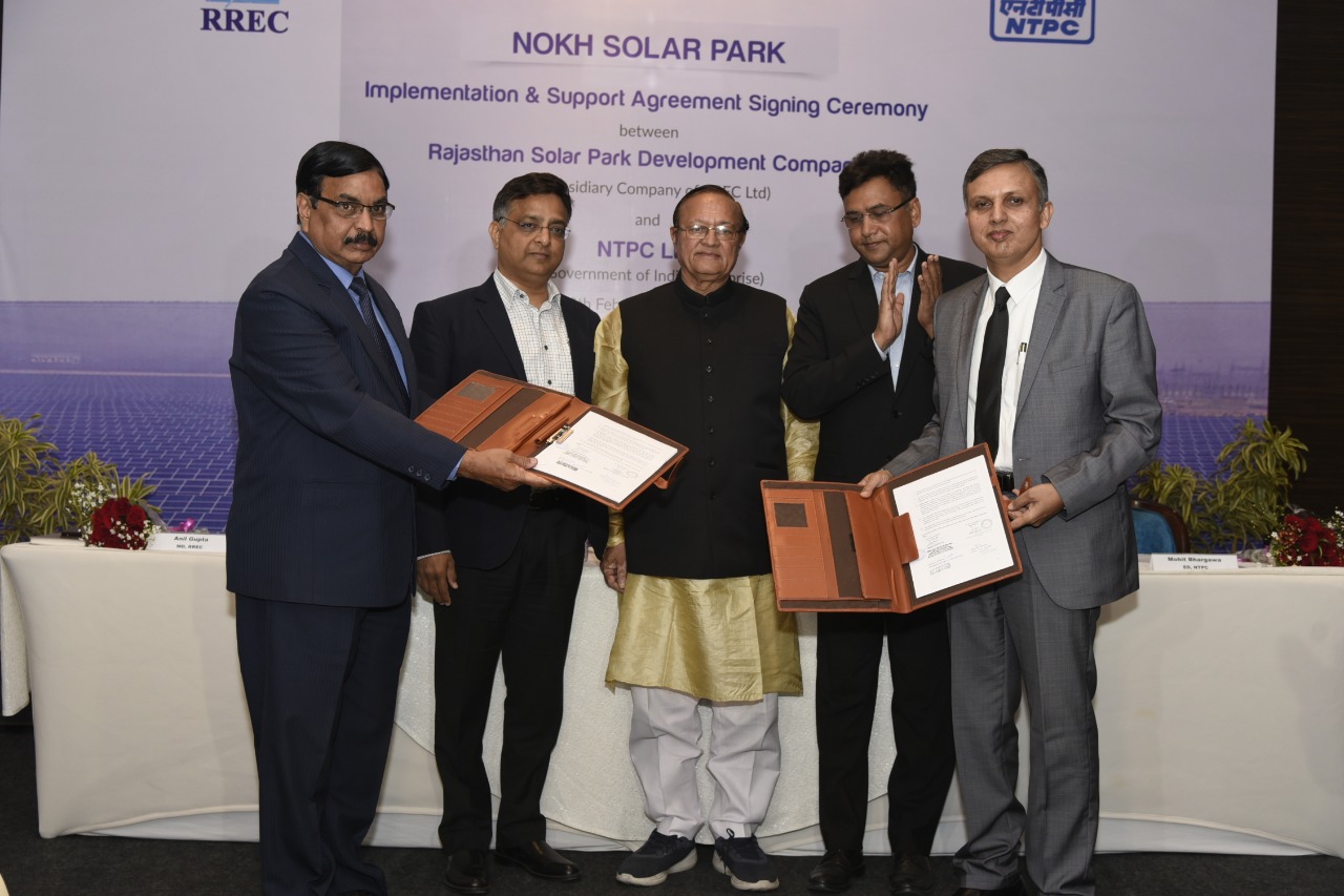 govt-inks-implementation-and-support-agreement-with-ntpc-for-solar-park-in-rajasthan