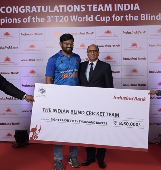 indusind-bank-felicitates-indian-blind-cricket-team-for-historic-three-peat-win-at-3rd-t20-world-cup-for-the-blind