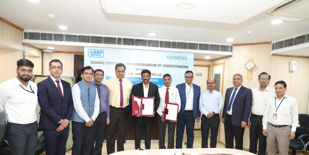 ntpc-and-siemens-limited-sign-mou-for-demonstrating-hydrogen-co-firing-in-faridabad-gas-power-plant