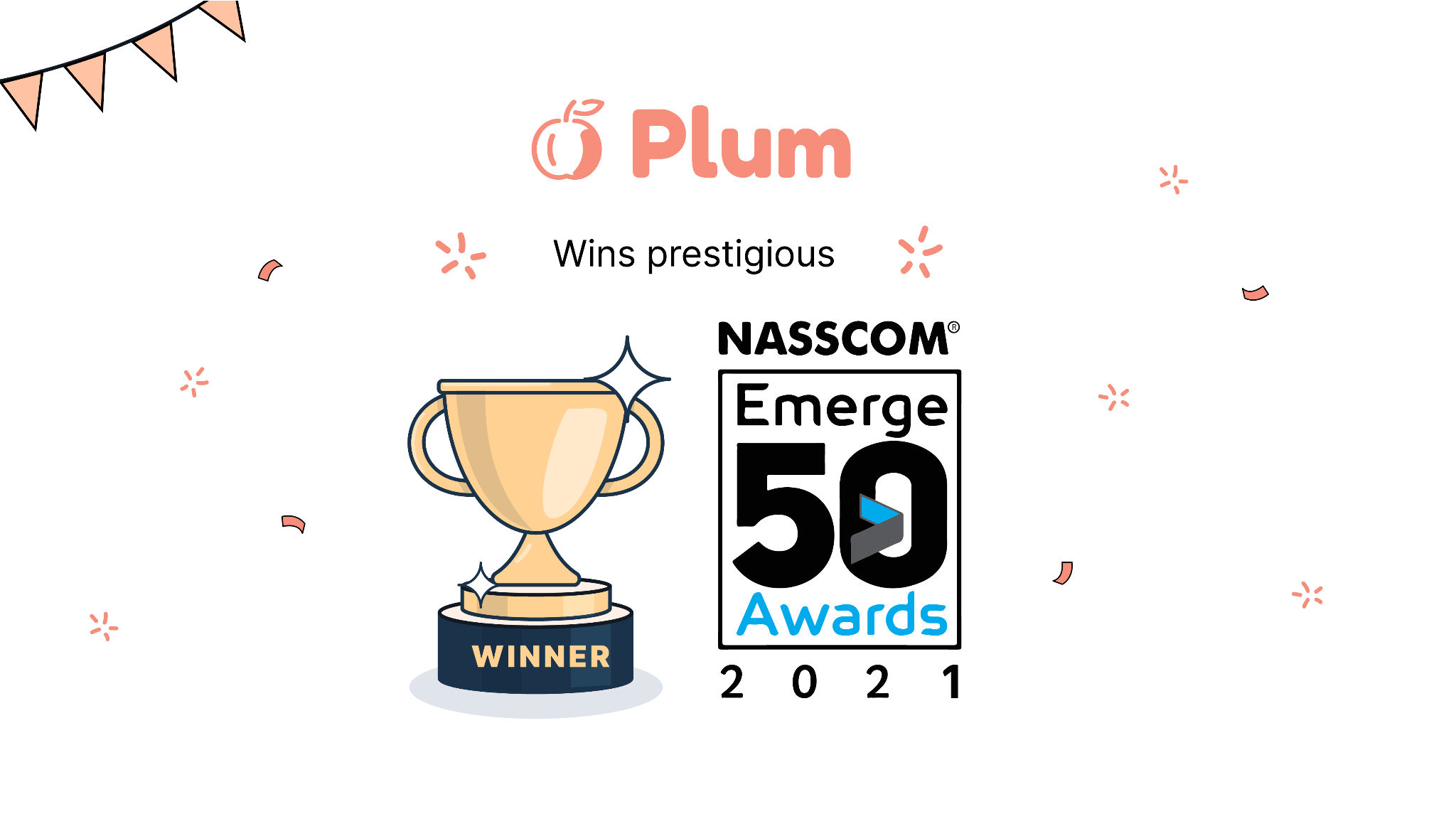 Plum wins prestigious NASSCOM Emerge 50 Award 2021 decoding=