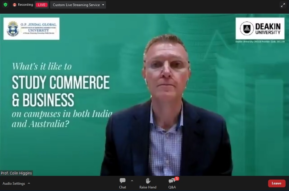 Deakin University, Australia, and O.P. Jindal Global University (JGU) announce Global B.Com. (Hons.) + B. Business + MBA (International) integrated program for Indian students