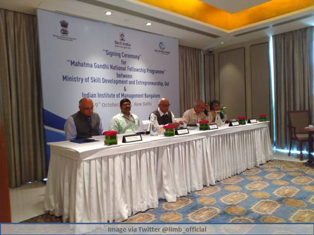 ministry-of-skill-development-and-entrepreneurship-launches-mahatma-gandhi-national-fellowship-programme-with-iim-bangalore