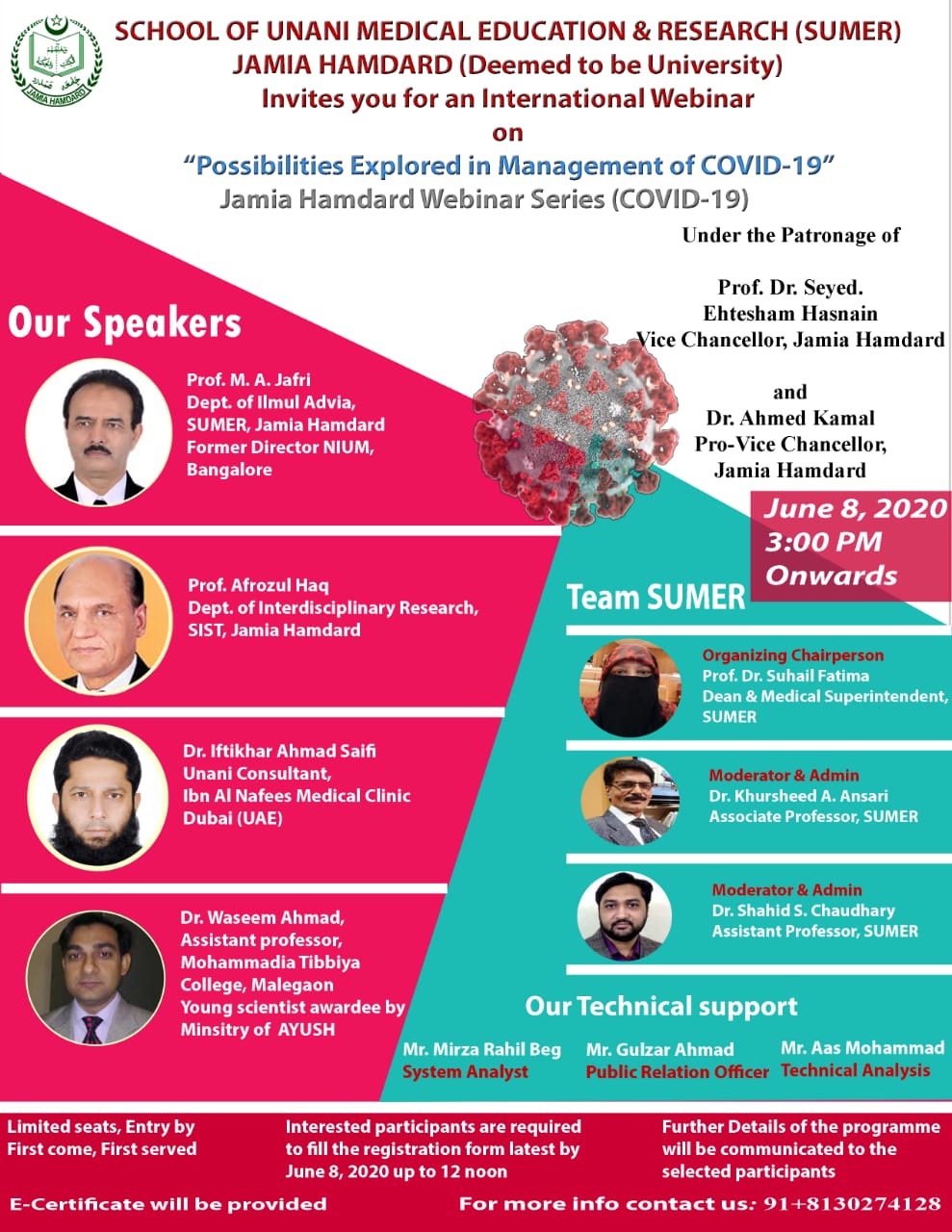 jamia-hamdard-organises-webinar-on-covid-19-management-an-approach-to-possibilities-in-unani-system-of-medicine
