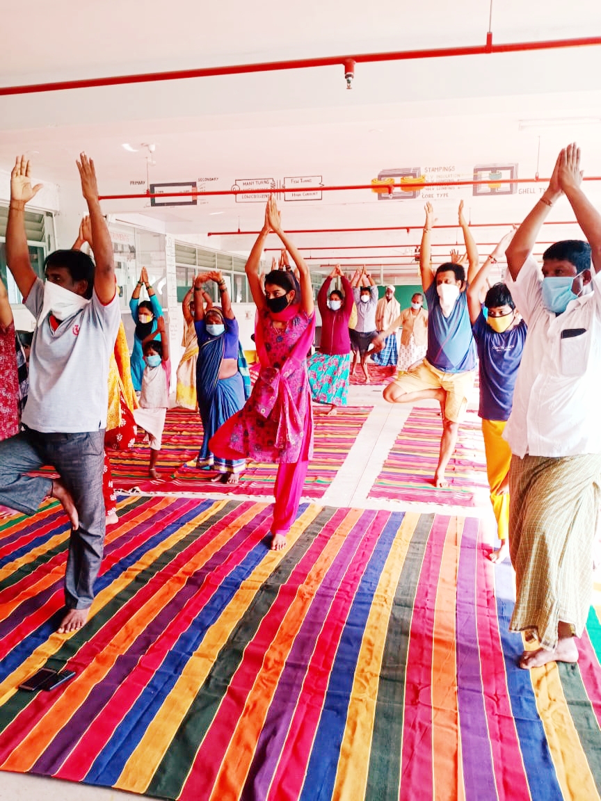 special-yoga-training-for-covid-care-centres-in-hubballi-dharwad