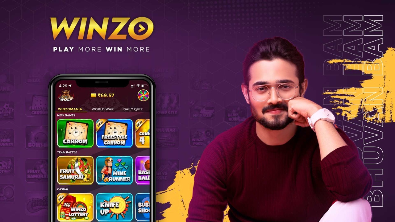 vernacular-online-gaming-giant-winzo-onboards-digital-sensation-bhuvan-bam-as-brand-ambassador